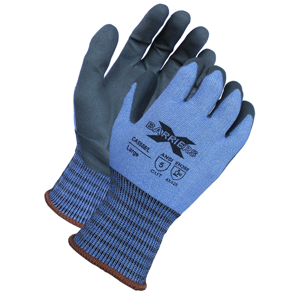 Xbarrier A5 Cut Resistant, Blue Textreme, Luxfoam Coated Glove, 2XL,  CA55882XL3